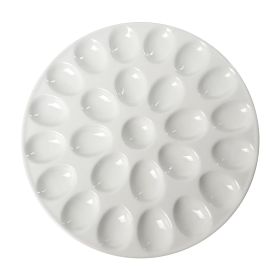 Our Table Simply White 13 Inch Egg Serving Platter