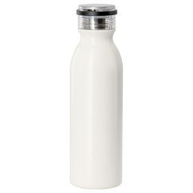 Gibson Home Marina 20oz Stainless Steel Thermal Bottle with Acrylic Lid in Cream