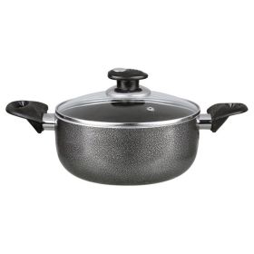 Brentwood 3 Qt. Round Aluminum Dutch Oven in Gray
