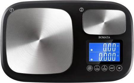 0.01g/500g & 1g/15kg Dual Platform Kitchen Scale with Two Precisions, Accumulation Function, Gram and Ounce, Digital Scale for Food, Baking, Yeast