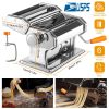 Pasta Maker Roller Machine Fettuccine Noodle Maker 9 Thickness Settings Stainless Steel