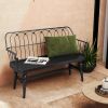 Farmhouse Entryway Bench with Spindle Back, Wooden Dining Bench for Kitchen, Foyer Seating for Living Room and Hallway