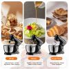 5L Electric Stand Mixer, 10 Speed Tilt-Head Food Mixer, Dough Mixer with Dishwasher Safe Stainless Steel Bowls, Dough Hook, Flat Beater