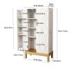 Tall Kitchen Pantry Cabinet, 45'' Freestanding Storage Cabinet with Doors and Adjustable Shelves