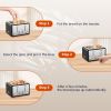 4 Slice Toaster Stainless Steel Retro Toasters, Bagel, Defrost, Reheat, Cancel Function 6 Shade Settings Removable Crumb Tray Auto Pop-Up