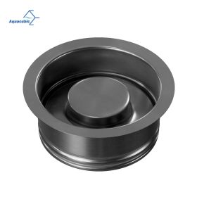 Garbage Disposal Flange and Stopper, Durable Gunmetal Black/Gray Stainless Steel Kitchen Sink Flange with Nano Surface (Color: Gunmetal Black)