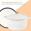 Dutch Oven,Dutch Oven Pot with Lid,4.5 QT Enamel Dutch Ovens with Dual Handles,Cast Iron Pot for Braiser,Cooking,Gifts for Family