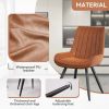 Modern Dining Chairs, Comfortable Dining Room Chairs with Thick Cushions, Fabric Upholstered Side Chairs with Metal Legs for Kitchen