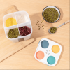 4-Compartment Plastic Cereal Storage Container - Airtight Food Organizer for Grains, Pasta & Dry Goods, Kitchen Pantry Moisture-Proof Fresh-Keeper Box